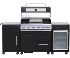 Mustang Gas grill Topaz 6+1 outdoor kitchen with fridge