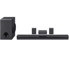 Namų kino sistema LG SQC4R garso juosta - Belaidis žemųjų dažnių garsiakalbis ir galiniai garsiakalbiai - 4,1 - 220 W - Dolby Digital - Bluetooth - Juodas
