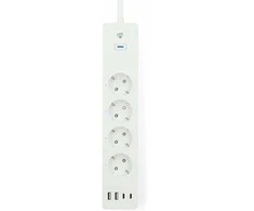 „Nedis SmartLife“ maitinimo ilgintuvas su „Wi-Fi“ | Hibridinis (CEE 7/7) / USB A / USB-C™ | 16 A | 3680 W | 2,00 m | 0–55 °C | „Android™“ / „IOS“ | „Weiss“