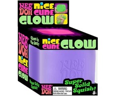 Švelnus žaislinis kubas Nice Cube Glow NeeDoh Schylling švytintis