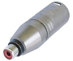 Neutrik XLR M - RCA adapteris