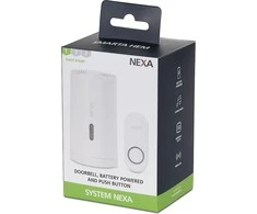 Nexa MLR-1922 belaidis baterijomis valdomas durų skambutis su skambinimo mygtuku