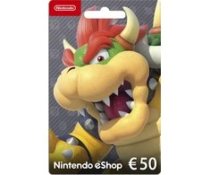 Nintendo eShop dovanų kortelė 50 eurų, aktyvavimo kortelė