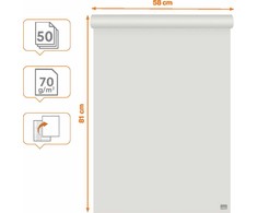 Nobo kierrätetty fläppitaulupaperi 58 x 81 cm, blankko/ruutu, 2 x 50 arkkia, 70g/m²