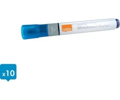 Nobo Liquid Ink -valkotaulukynät, viistokärki, sininen, 10 kpl