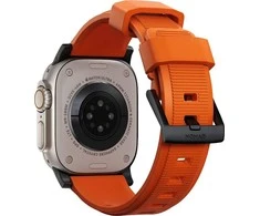 Dėklas Nomad Rugged Strap, oranžinis/juodas - AW Ultra 2/1 (49mm) 9/8/7 (45mm)/6/SE/5/4 (44mm)/3/2/1 (42mm)