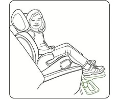 Stoneline Nordbaby KneeGuardKids4 -jalkatuki autoon