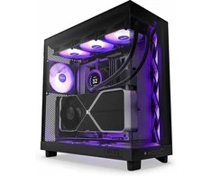 Kompiuterio korpusas NZXT H6 FLOW RGB MIDI BOKŠTAS SU LANGU, Juodas