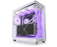 NZXT H6 Flow RGB kompiuterio korpusas, Mid-Tower, ATX, su 3 RGB ventiliatoriais, baltas (CC-H61FW-R1)