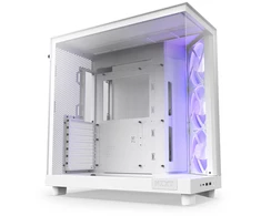 NZXT H6 Flow RGB kompiuterio korpusas, Mid-Tower, ATX, su 3 RGB ventiliatoriais, baltas (CC-H61FW-R1)
