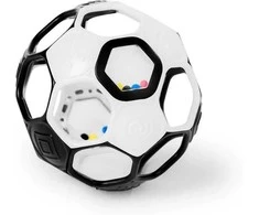 OBALL Rattle Soccer Ball 13cm Juodas Baltas 0m+