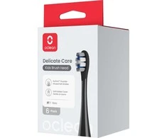 Oclean Delicate Care Kids dantų šepetėlio galvutės, 6 vnt., juodos