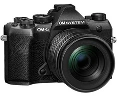 Om Digital Solutions OM-SYSTEM OM-5 Mark II järjestelmäkamera + 12-45mm F4.0 PRO objektiivi, musta