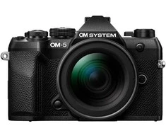 Om Digital Solutions OM-SYSTEM OM-5 Mark II järjestelmäkamera + 12-45mm F4.0 PRO objektiivi, musta