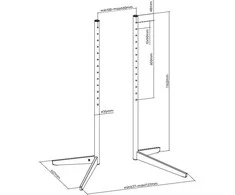 Laikiklis One For All Vienas visiems Vienas visiems WM7610 EZ TV stovas Basic 32-65''