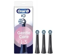 „Oral B“ iO serijos švelnios priežiūros keičiamos galvutės – juodas – 3 vnt.