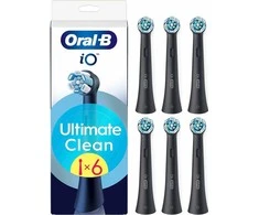 Oral-B iO Ultimate Clean vaihtoharjat, 6 kpl, musta