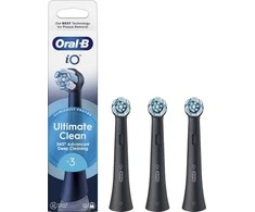 „Oral B iO“ serijos „Ultimate Clean“ keičiamos dantų šepetėlio galvutės – juodas – 3 vnt.