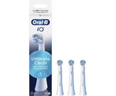 Oral-B iO Ultimate Clean pakaitiniai šepetėliai, 3 vnt., balti