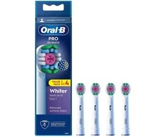 Oral-B Pro 3D Baltas -vaihtoharjat, 4 kpl