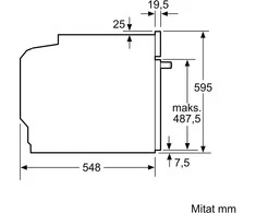 Siemens HB510ABV0S iQ100 erillisuuni, valkoinen