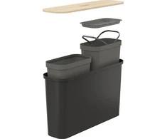 Orthex SmartStore Collect Slim 46 L rūšiavimo rinkinys, juodas