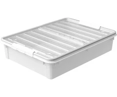 Orthex SmartStore -sängynaluslaatikko, valkoinen/kirkas, 60 L