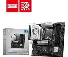 Pagrindinė plokštė MSI | B760M GAMING PLUS WIFI | Procesorių šeima Intel | Procesoriaus lizdas LGA1700 | DDR5 | Palaikomos standžiojo disko sąsajos SATA, M.2 | SATA jungčių skaičius 4