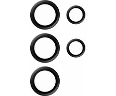 Panzer Glass Apsauginis stiklas 5D Samsung Galaxy S24 Ultra PanzerGlass Hoops kameros apsauga Hoop Optic Rings 1209 juodos spalvos