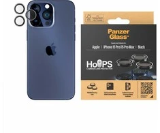 Panzer Glass PanzerGlass™ lankeliai fotoaparato objektyvo apsauga iPhone 15 Pro | 15 Pro Max | Juodas Metalas