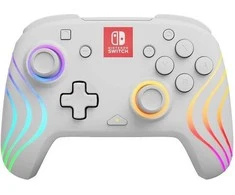 PDP Nintendo Switch baltas belaidis valdiklis (Afterglow Wave)