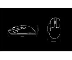 Keychron M7 Wireless Juodas (Juoda) Belaidė Žaidimų Pelė