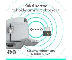 Logitech MX Master 4 belaidė pelė | spalva: šviesiai pilka (Pale Grey) - 910-007563