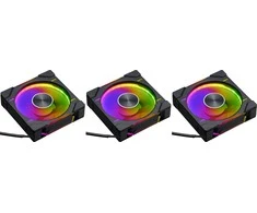 PHANTEKS D30 PWM reguliarus oro srautas D-RGB, 3 pak. - 120 mm, juoda