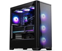 Phanteks Eclipse G370A kompiuterio korpusas, Mid Tower, SSI-EEB, RGB, Tempered Glass – including 3x 120mm Fans, juodos spalvos