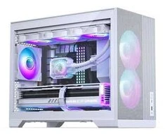 Phanteks XT M3 PC Case, Mini Case, mATX, RGB, Tempered Glass – including 3x 120mm Fans, Baltas