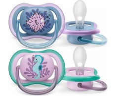 Philips AVENT ultra air SCF085/61 čiulptukas, klasikinis kūdikio čiulptukas, ortodontinis, silikoninis, berniukams/mergaitėms, atsparus įsiskverbimui
