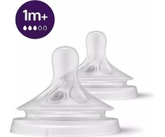 Philips AVENT Natural Response SCY963/02 Kūdikio buteliuko žindukas, padedantis sumažinti pilvo dieglius, Ortodontinis, Antidieglių vožtuvas, 2 vnt.