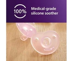 Philips Avent Soothie rauhoittava tutti, 0–6 kk, vaaleanpunainen, 2 kpl