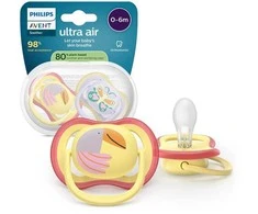 Philips Avent Ultra air tutti, 0–6 kk, 2 kpl, vaaleanvioletti/vaaleankeltainen
