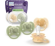 Philips Avent Ultra Soft tutti, 6–18 kk, 4 kpl, beige/vaaleanvihreä