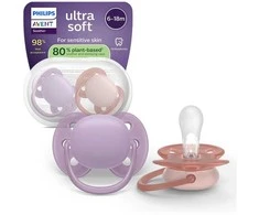 Philips Avent - Ultra soft soother, 6-18m, violetinė and pink