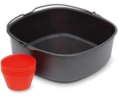 Gruzdintuvė „AirFryer“ kepimo priedų rinkinys „Philips HD9925/01“.