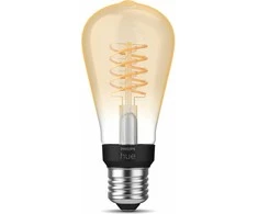 Philips Hue W 7.2W Filament ST64 E27 | E27 | 7 W | Minkštas baltas 2100K | Bluetooth ir Zigbee