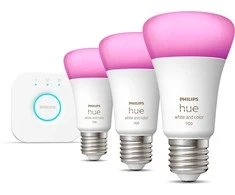 Philips „Hue White and color ambiance“ Pradinis rinkinys: 3 E27 išmaniosios lemputės (1100)