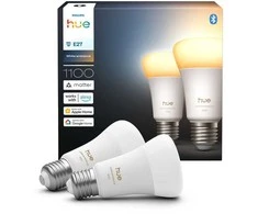 Philips Hue WA 1100 A60 2P EU | E27 | 8.1 W | Warm to cool baltas light | Bluetooth and Zigbee