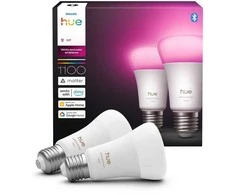 Philips Hue WCA 1100 A60 2P EU | E27 | 8.1 W | Baltas and colour light | Bluetooth and Zigbee