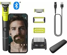 Barzdaskutė Philips OneBlade Pro 360 veidui + kūnui, QP4631/65, Juodos ir žalios spalvos
