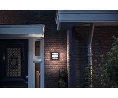 Sieninis LED lauko šviestuvas PHILIPS PETRONIA, IP44, 2700 K, 12 W, 1200 lm, antracito sp.