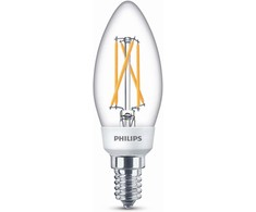 LED lemputė Philips Fil B35, 5W, E14, WW, 470-190-50lm